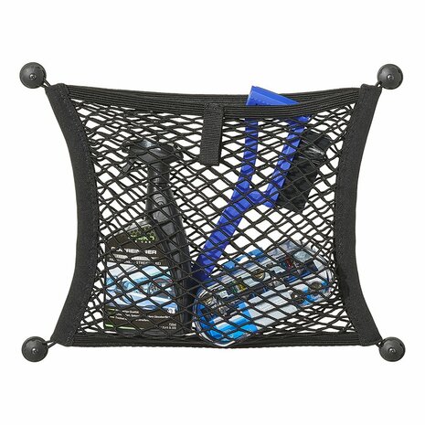 Storage net elastic double 40x34cm with self-adhesive and screw mounting