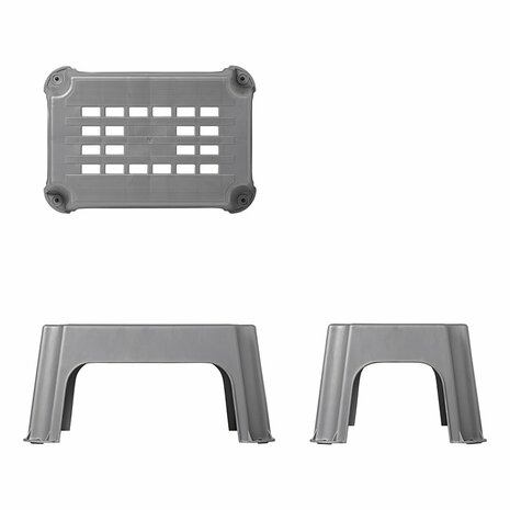 Step grey plastic 42.5 x 27.5 x 23 cm