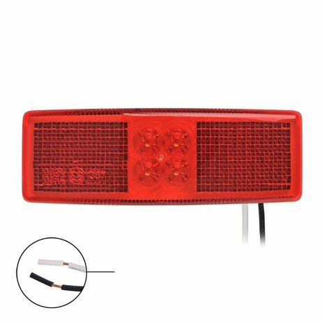 Marker light 12/24V red 110x40mm LED