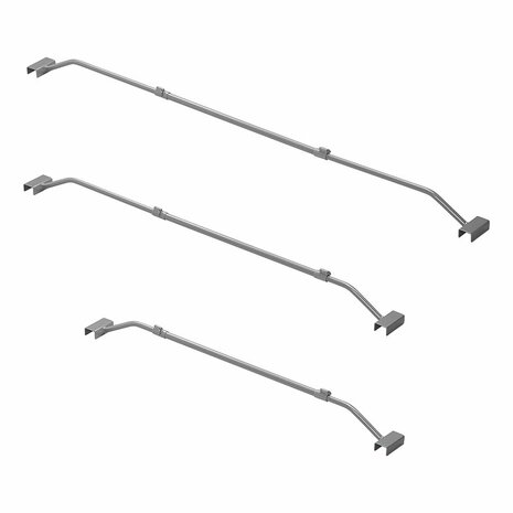 Tarpaulin bracket metal extendable 100-155cm for trailer tarpaulin
