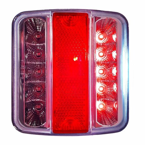 Rear light 4 functions 98x105mm 14LED