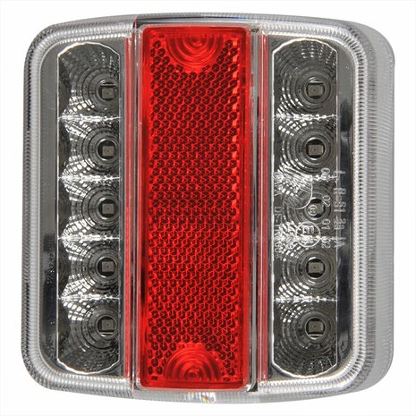 Rear light 4 functions 98x105mm 14LED with 5-pin EC