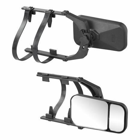 Caravan mirror with blind spot mirror
