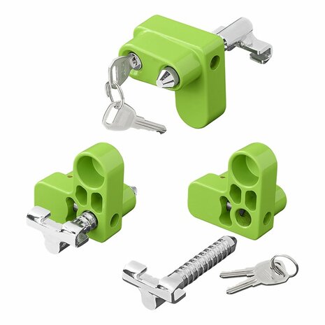 Extension support lock with 2 keys