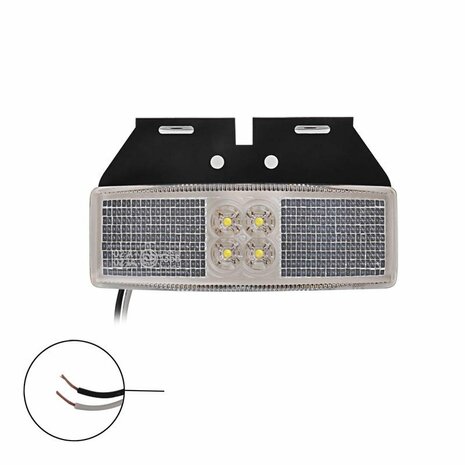 Marker light 12/24V white 110x40mm LED with holder