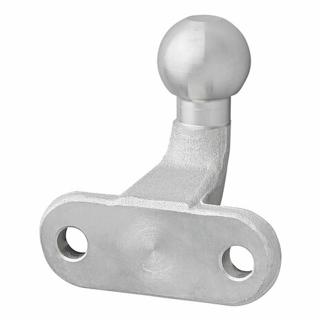 Towbar ball silver angled