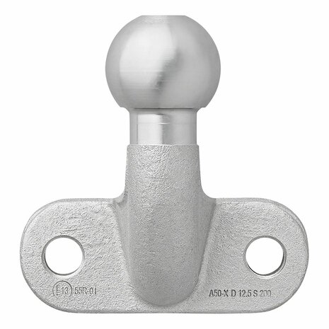 Towbar ball silver angled