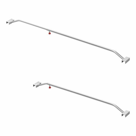 Tarpaulin bracket aluminum extendable 108-146cm for trailer tarpaulin