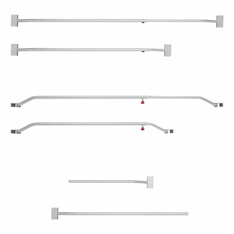 Tarpaulin bracket aluminum extendable 108-146cm for trailer tarpaulin