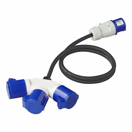CEE 3-way splitter 16A 150cm 3x1.5mm²