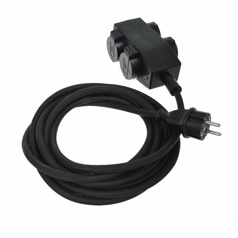 Schuko socket 4-way 5M 3x 1.5 mm²
