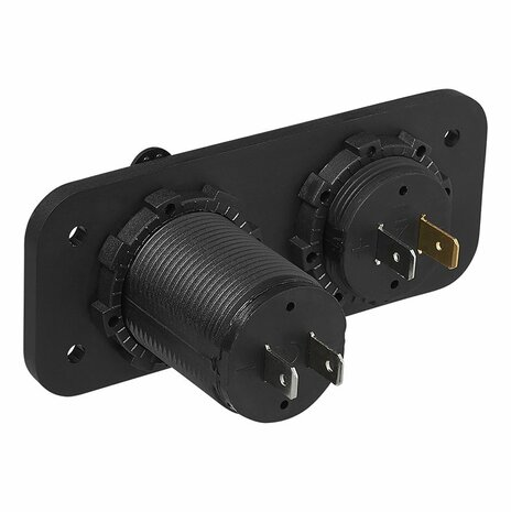 Installation kit: voltmeter 6-30V + USB port double type A 2x2100mA