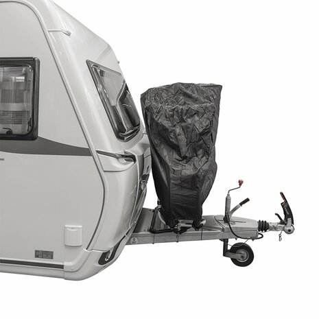 Bicycle cover for 2 bicycles on the drawbar