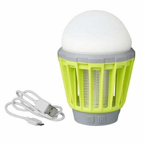 Camping- Insect lamp 2 in 1 rechargeable 8.8 x 12.5 cm