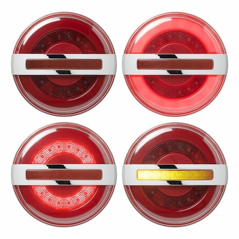 Rear light 3 functions 140mm LED with dynamic indicator