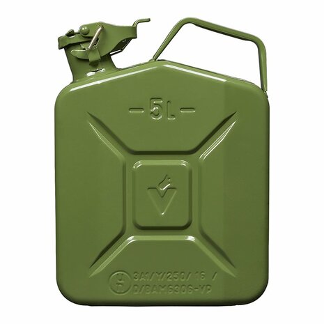 Jerrycan 5L metal green UN- TuV/GS-approved