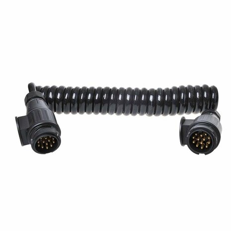 Spiral cable 3.5M 8-core with 2x plug 13-pin PVC