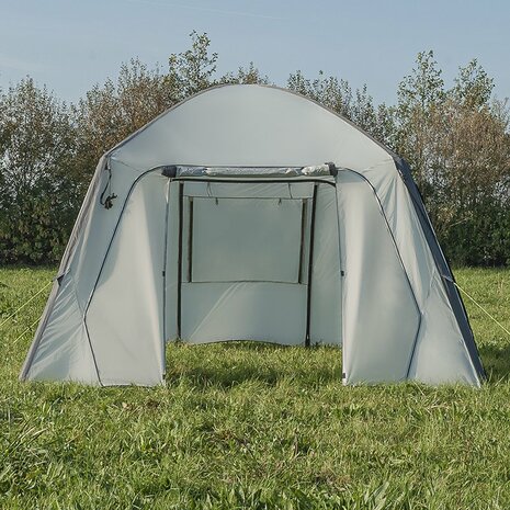 Side wall with window for inflatable party tent