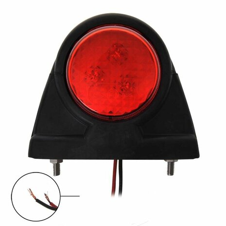 Width light 12/24V red/white 101x82mm LED