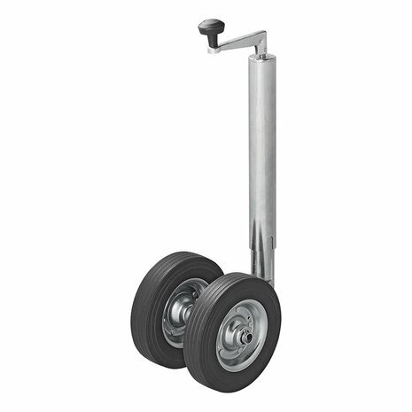 Double nose wheel 48 mm with solid rubber tyres 200 x 50 mm