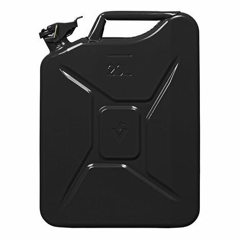 Jerry can 20L metal black UN- TuV/GS-approved