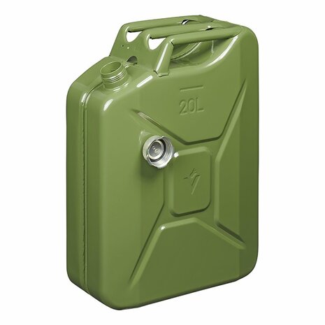 Jerrycan 20L metal green with magnetic screw cap UN- TuV/GS-approved