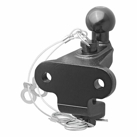 Tow ball black combined double version D17.2/S200 E-type approved