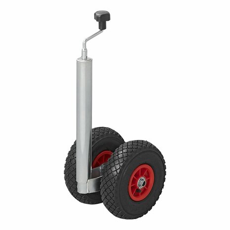 Double joist wheel 48mm 2x rim plastic with pneumatic tyre 260x85mm