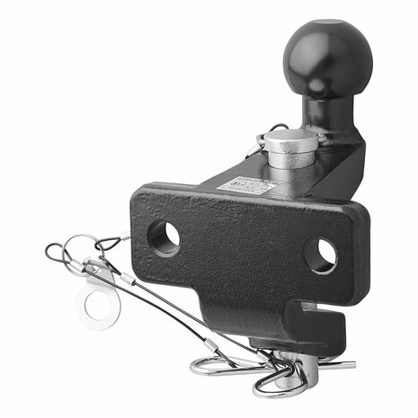 Tow ball black combined double version D21/S350 E-type approved