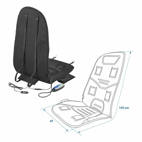 Massage-Heating cushion 12V 2 in 1