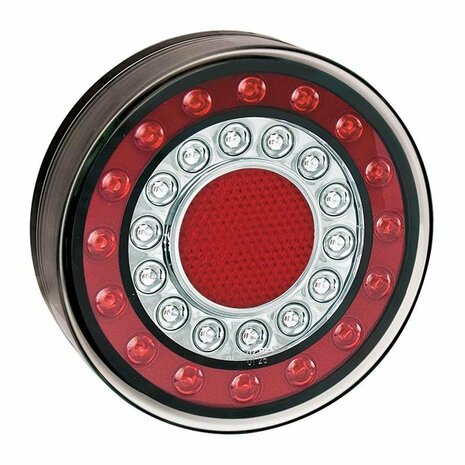 Rear light 12/24V 4 functions 125mm LED