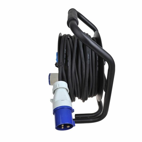 Cable reel CEE 25M 3x1.5mm² (2x Schuko + 1x CEE)