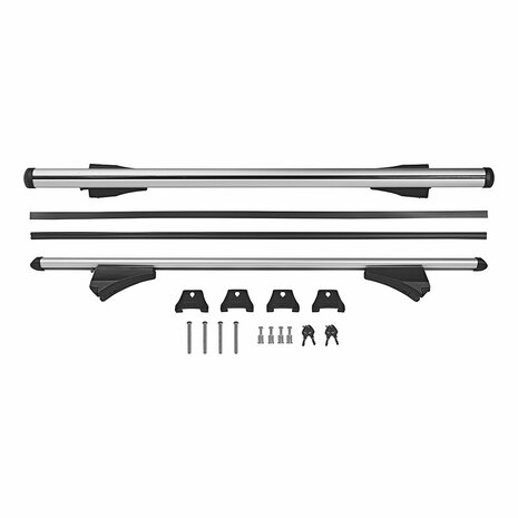 Roof rail carrier for closed roof rail 120cm aluminium 75kg