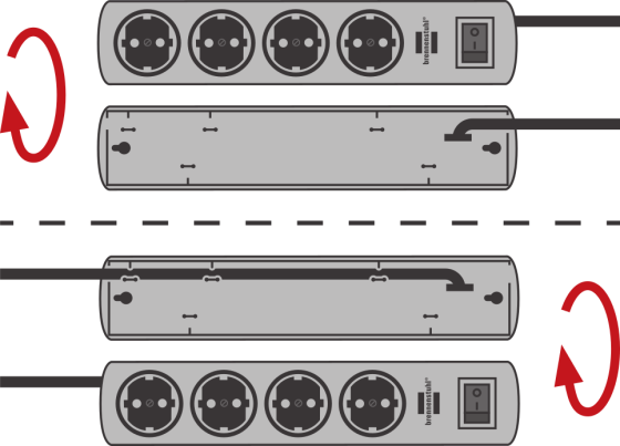 extension lead 8-way black 2m H05VV-F 3G1,5