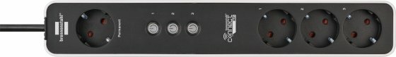 Connect WiFi extension lead 4-way white black 1.5m H05VV-F3G1.5
