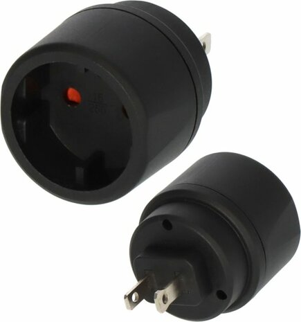 Travel Plug Euro Countured plug USA, Japan