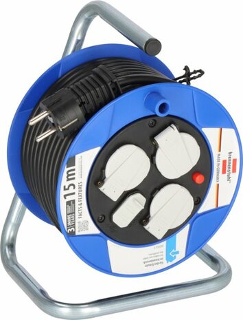 Cable Reel with USB-Charger 15m H05VV-F 3G1.5