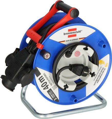 Garant G cable reel IP44 38+2m H07RN-F3G1.5 with 3-fold rubber coupling