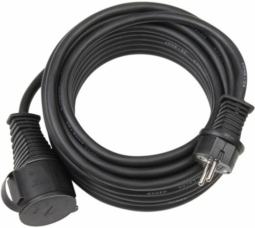 Extension cable for building site IP44 10m H07RN-F 3G2.5 black
