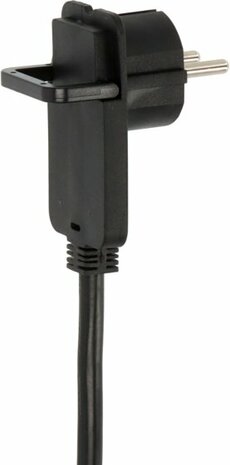 Quality Plastic Extension Cable with Flat Plug 10m H05VV-F3G1.5 black