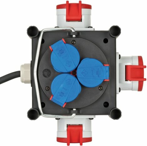 Compact Power DistributorBSV 3 LS E 16 2 IP44 1m H07RN-F 5G1.5 3xCEE400V + 3x230V