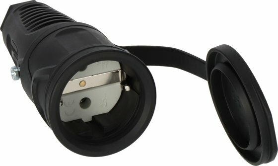 Rubber coupling with earthing contact 230V 16A IP54