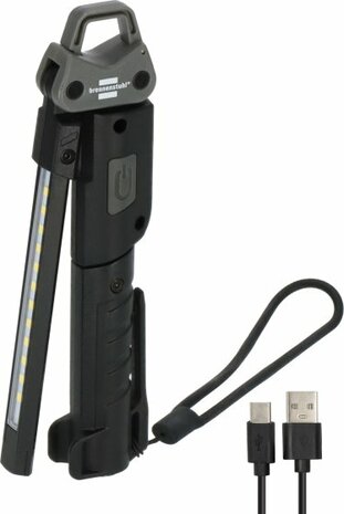 Rechargeable LED hand lamp HL 400 AC, 400lm + spot 120lm + light source on the back 200lm