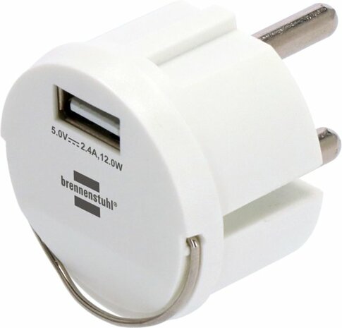 USB Socket Adapter 2.4A white
