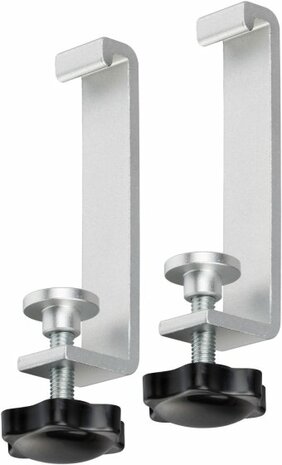 Table clamps with locking screws for Alu-Office-Line extension leads