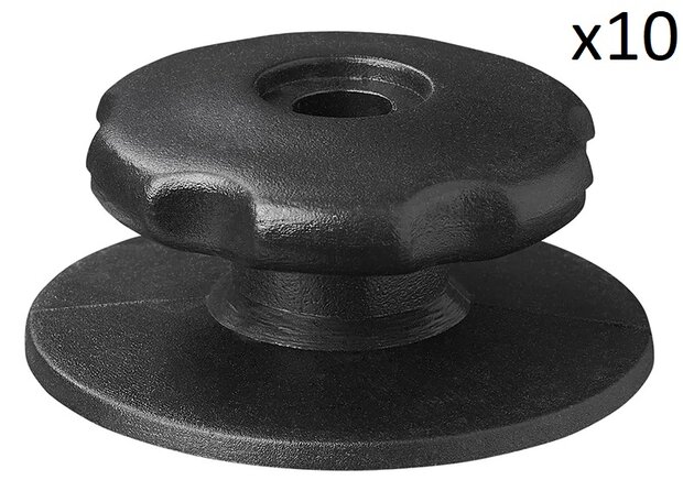 Cord holder L round plastic 10 pieces