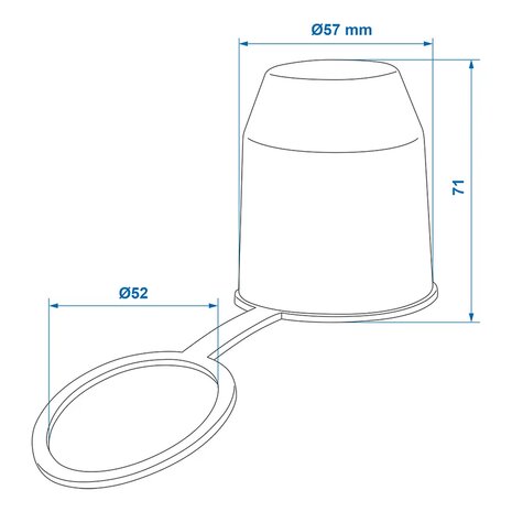 Tow bar cap plastic with ring x5 pieces