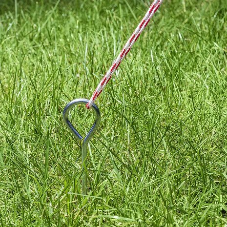 Tent peg 19cm aluminium with eye x10 stuks