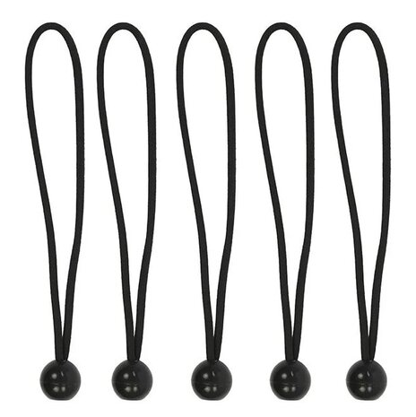 Tent tensioner elastic 25cm with plastic ball - set of 5 pieces