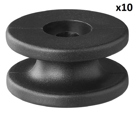 Rope hook round PVC diameter 30 x 15 mm x10 pieces